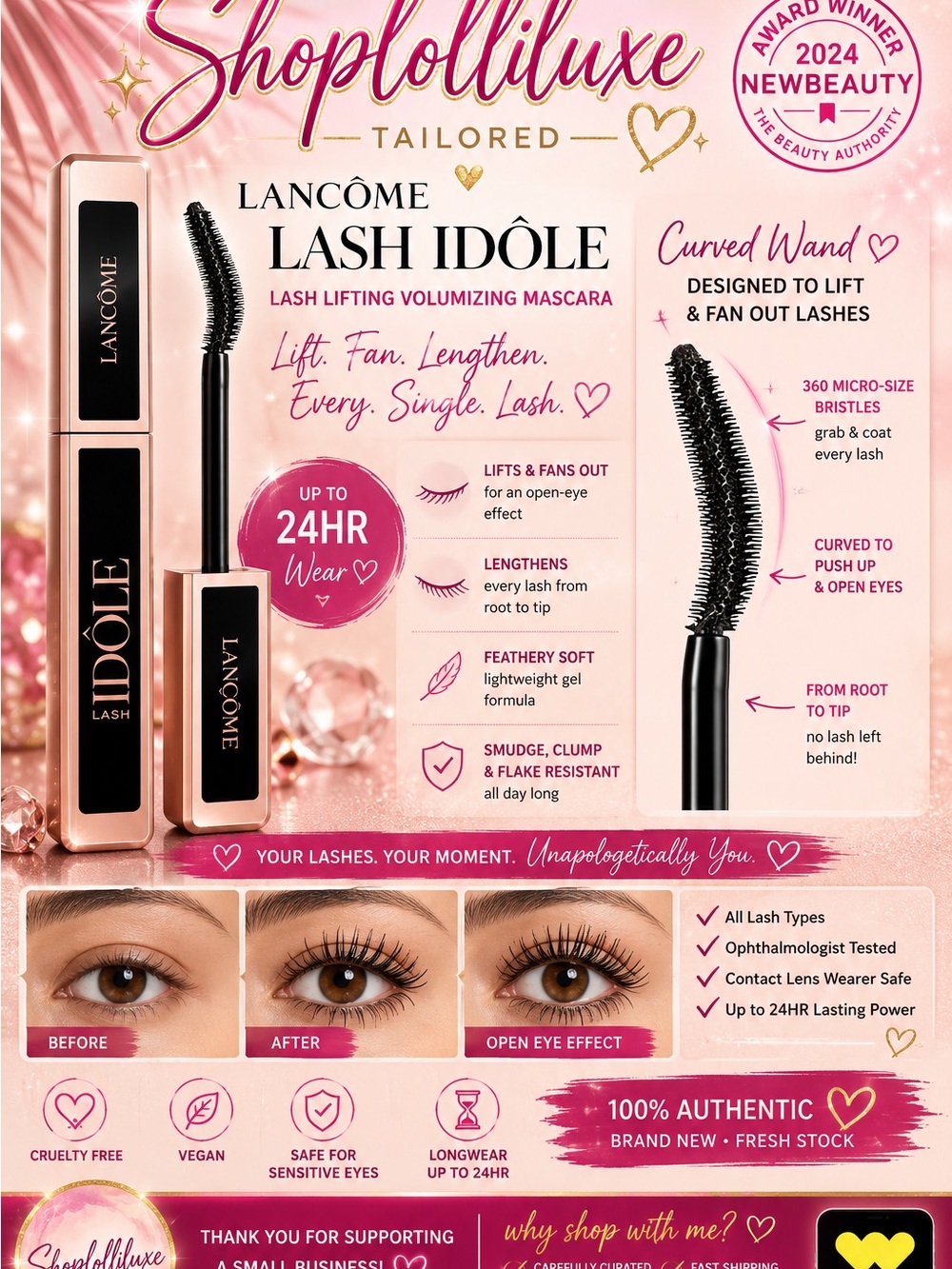Lancôme Lash Idôle Volumizing Mascara - Pink & Gold